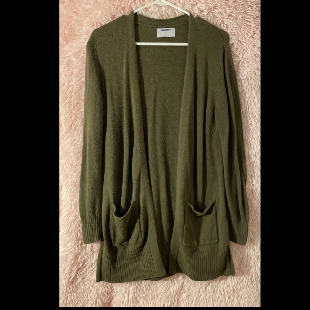 Olive Green Cardigan
